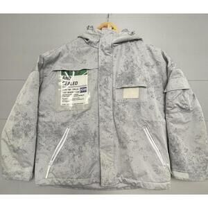 Jack & Jones Down coat Barcode checked and sealed Light Gray mottled jacket M